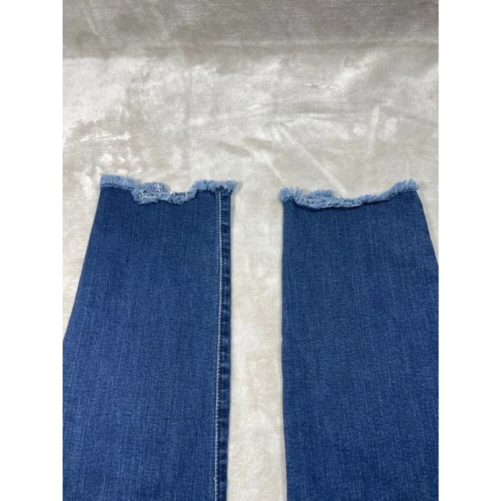 7 For All Mankind Roxanne Ankle Jean Women Size 32 Bair Crop Slim Denim - Picture 4 of 15